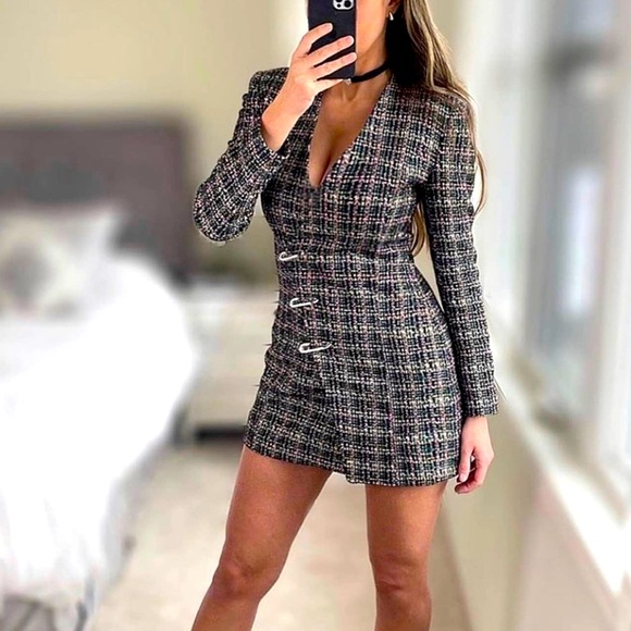 Zara textured blazer dress size M - Picture 1 of 5